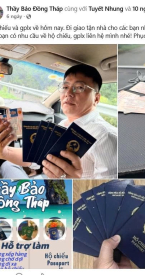 HỘ CHIẾU VÀ GPLX GIAO TẬN NHÀ CHO KHÁCH 
